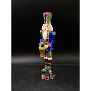 Pacific Rim Glitter Enamel Painted Nutcracker Soldier 9" Tall READ